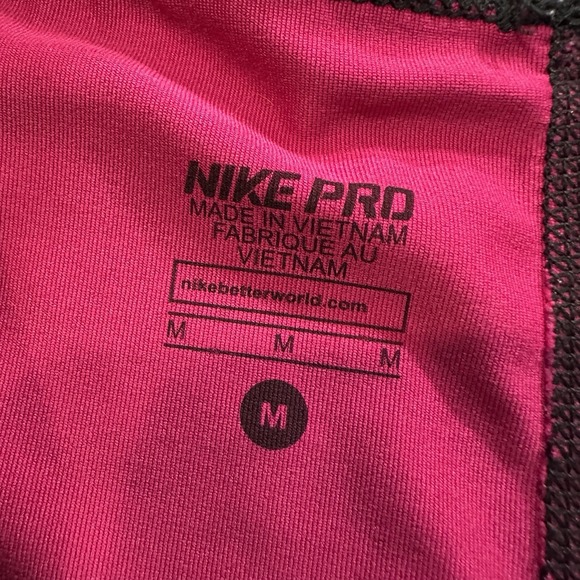 Nike Pro Spandex Shorts Womens M Pink Snake Print Compression 3" - Picture 7 of 8